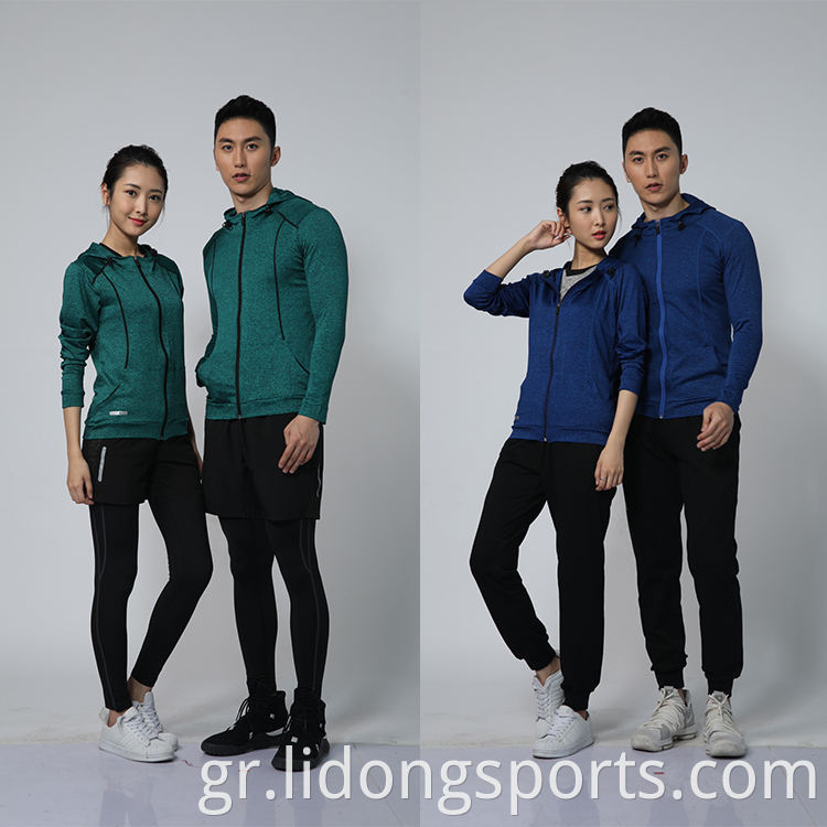 Lidong Custom 88% πολυεστέρα 12% Spandex Mens Sportswear Slim Fitness Plain Training Tracksuit